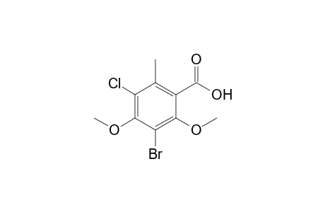 3-Bromo-5-chloro-2,4-dimethoxy-6-methylbenzoic acid