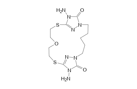 2,8-Dithia-14, 94-diamino-5-oxa-1-(2,5),9(5,2)-di(3-oxa-1,2,4-triazola)-cyclotetradecaphane
