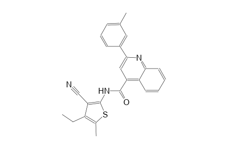 N-(3-cyano-4-ethyl-5-methyl-2-thienyl)-2-(3-methylphenyl)-4-quinolinecarboxamide