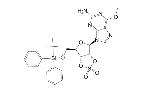 2-Amino-9-[5-O-(tert-butyldiphenylsilyl)-2,3-O-sulfonyl-.beta.-D-ribofuranosyl]-6-methoxypurine