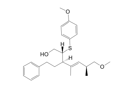 (E,2R,3R,6S)-7-methoxy-2-[(4-methoxyphenyl)thio]-4,6-dimethyl-3-phenethyl-hept-4-en-1-ol