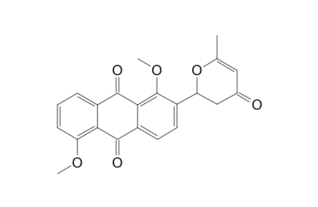 1,5-Dimethoxy-2-[ 6'-methyl-4'-oxo-2',3'-dihydro-2' H-pyran-2'-yl]anthraquinone