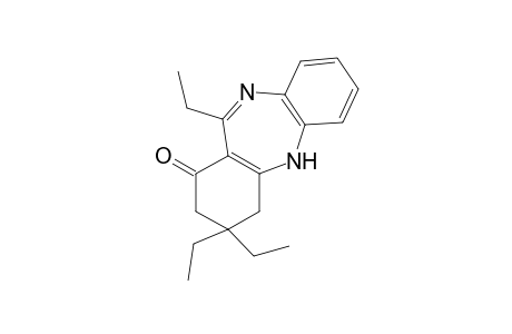 2,3,4,5-Tetrahydrodibenzo[b,E][1,4]diazepin-1-one, 3,3,11-triethyl-