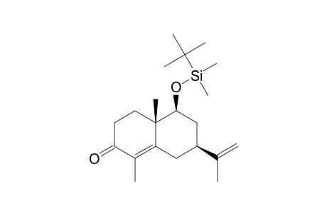 (+-)-(4a.alpha.,5.alpha.,7.alpha.)-4,4a,5,6,7,8-Hexahydro-1,4a-dimethyl-7-(1-methylethenyl)-5-[[(1,1-dimethylethyl)dimethylsilyl]oxy]-2(3H)-naphthalenone