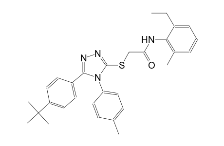 2-{[5-(4-tert-butylphenyl)-4-(4-methylphenyl)-4H-1,2,4-triazol-3-yl]sulfanyl}-N-(2-ethyl-6-methylphenyl)acetamide