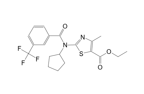 ethyl 2-{cyclopentyl[3-(trifluoromethyl)benzoyl]amino}-4-methyl-1,3-thiazole-5-carboxylate