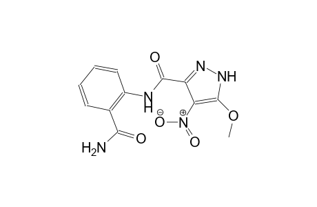 N-[2-(aminocarbonyl)phenyl]-5-methoxy-4-nitro-1H-pyrazole-3-carboxamide
