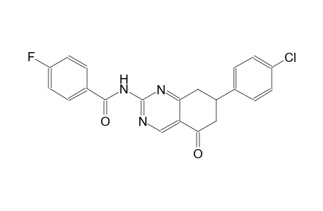 N-[7-(4-chlorophenyl)-5-oxo-5,6,7,8-tetrahydro-2-quinazolinyl]-4-fluorobenzamide
