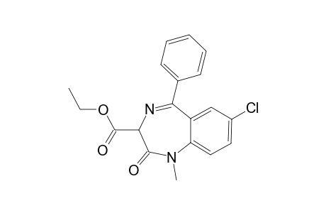 ETHYL-7-CHLORO-1,3-DIHYDRO-1-METHYL-5-PHENYL-2H-1,4-BENZODIAZEPIN-2-ONE-3-CARBOXYLATE