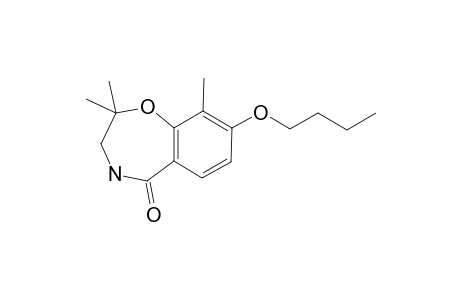 8-BUTYLOXY-2,3-DIHYDRO-2,2,9-TRIMETHYL-1,4-BENZOXAZEPIN-5(4H)-ONE