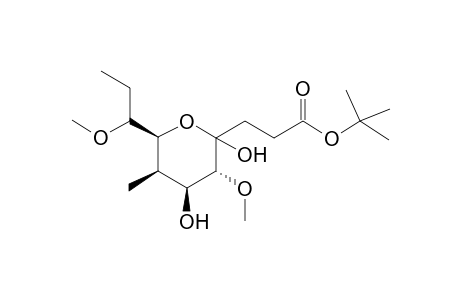 (3'R,4'S,5'R,6'S)-2'-[2',4'-Dihydroxy-3'-methoxy-6'-(1"-methoxy-2"(S)-methylethyl)-5'-methyltetrahydropyran-2'-yl]propionic acid tert-Butyl Ester
