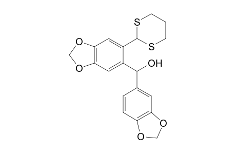 .alpha.-1,3-Benzodioxol-5-yl-6-(1,3-dithian-2-yl)-1,3-benzodioxole-5-methanol