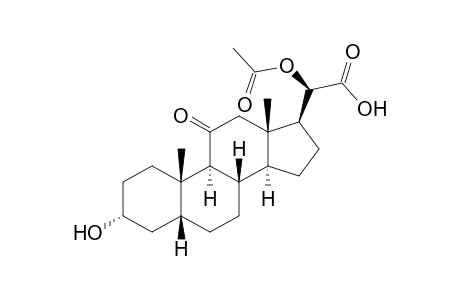 3α,20α-dihydroxy-11-oxo-5β-pregnan-21-oic acid, 20-acetate