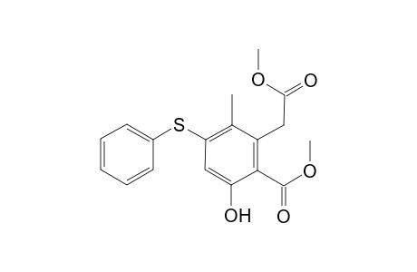 Methyl 6-Hydroxy-2-(2-methoxy-2-oxoethyl)-3-methyl-4-(phenylsulfanyl)benzoate