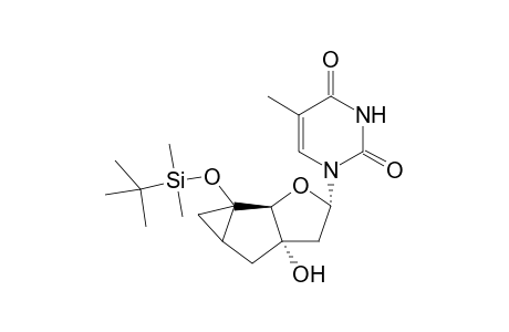 1-{5'-O-(t-Butyl)dimethylsilyl]-2'-deoxy-3',5'-ethano-5',6'-methano-.alpha.-D-ribofuranosyl}thymine