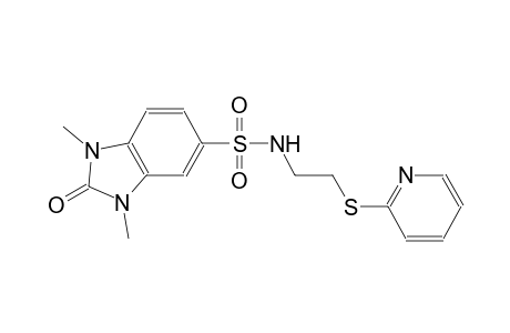 1,3-dimethyl-2-oxo-N-[2-(2-pyridinylsulfanyl)ethyl]-2,3-dihydro-1H-benzimidazole-5-sulfonamide