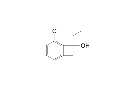 5-Chloranyl-7-ethyl-bicyclo[4.2.0]octa-1(6),2,4-trien-7-ol