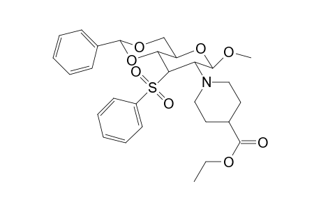 Methyl 2,3-dideoxy-2-N-ethylisonipecotate-4,6-O-(phenylmethylene)-3-C-phenylsulfonyl-.alpha.,D-glucopyranoside