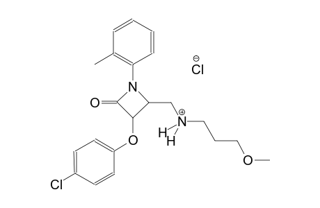 2-azetidinemethanaminium, 3-(4-chlorophenoxy)-N-(3-methoxypropyl)-1-(2-methylphenyl)-4-oxo-, chloride