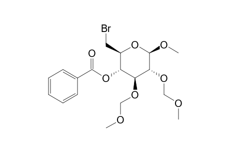 Methyl 4-O-benzoyl-6-bromo-2,3-di-O-methoxymethyl-6-deoxy-.beta.-D-glucopyranoside