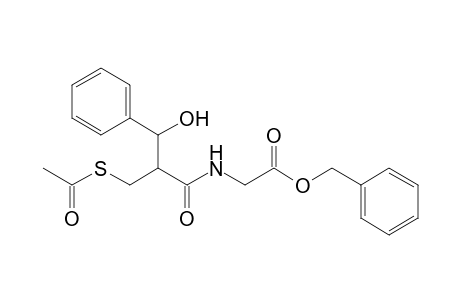 benzyl (2-((acetylthio)methyl)-3-hydroxy-3-phenylpropanoyl)glycinate