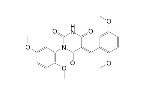 (5E)-5-(2,5-dimethoxybenzylidene)-1-(2,5-dimethoxyphenyl)-2,4,6(1H,3H,5H)-pyrimidinetrione