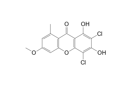 9H-Xanthen-9-one, 2,4-dichloro-1,3-dihydroxy-6-methoxy-8-methyl-