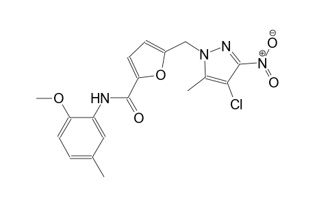 5-[(4-chloro-5-methyl-3-nitro-1H-pyrazol-1-yl)methyl]-N-(2-methoxy-5-methylphenyl)-2-furamide