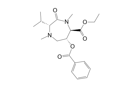(6R,7R)-6-BENZOYLOXY-1,4-DIMETHYL-7-ETHOXYCARBONYL-3-ISOPROPYL-1,4-DIAZEPAN-2-ONE