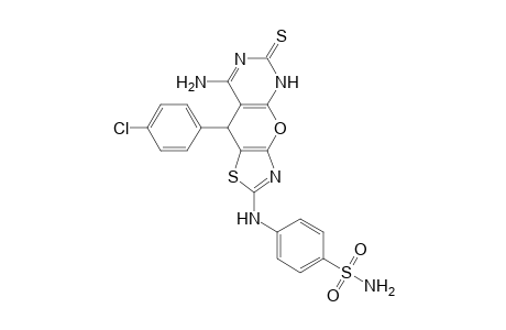 4-(8-Amino-9(4-chlorophenyl)-6-thioxo-5,9-dihydrothiazolo[4,5-b]pyrano[2,3-d]pyrimidine-2-yl amino) benzenesulfonamide