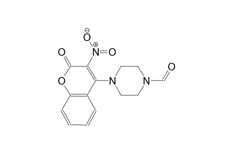 1-piperazinecarboxaldehyde, 4-(3-nitro-2-oxo-2H-1-benzopyran-4-yl)-