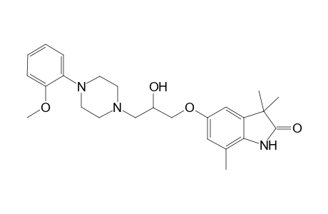5-[2-hydroxy-3-[4-(2-methoxyphenyl)-1-piperazinyl]propoxy]-3,3,7-trimethyl-1H-indol-2-one