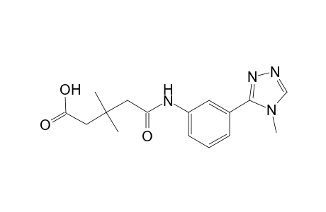 3,3-Dimethyl-4-{[3-(4-methyl-4H-1,2,4-triazol-3-yl)phenyl]carbamoyl}butanoic acid