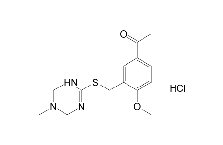 4'-methoxy-3'-{[(5-methyl-1,4,5,6-tetrahydro-s-triazin-2-yl)thio]-methyl}acetophenone, monohydrochloride