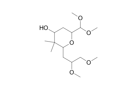 2H-Pyran-4-ol, 6-(dimethoxymethyl)-2-(2,3-dimethoxypropyl)tetrahydro-3,3-dimethyl-