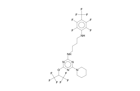 N'-[4-(1,1,1,3,3,3-hexafluoropropan-2-yloxy)-6-(1-piperidinyl)-1,3,5-triazin-2-yl]-N-[2,3,5,6-tetrafluoro-4-(trifluoromethyl)phenyl]butane-1,4-diamine