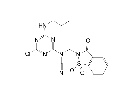 4-(sec-butylamino)-6-chloro-1,3,5-triazin-2-yl[(1,1-dioxido-3-oxo-1,2-benzisothiazol-2(3H)-yl)methyl]cyanamide