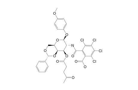 4-METHOXYPHENYL-4,6-O-BENZYLIDENE-2-DEOXY-3-O-LEVULINOYL-2-TETRACHLOROPHTHALIMIDO-BETA-D-GALACTOPYRANOSIDE