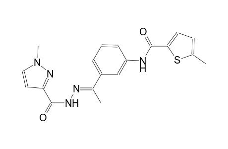 5-methyl-N-(3-{(1E)-N-[(1-methyl-1H-pyrazol-3-yl)carbonyl]ethanehydrazonoyl}phenyl)-2-thiophenecarboxamide