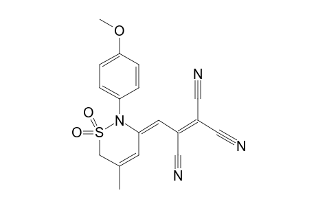 N-PARA-METHOXYPHENYL-2-METHYL-4-(2,3,3-TRICYAN-PROP-2-EN-1-YLIDEN)-BUT-2-EN-1,4-SULTAMEN
