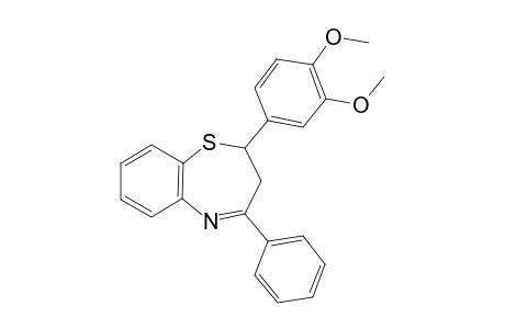 2,3-dihydro-2-(3,4-dimethoxyphenyl)-4-phenyl-1,5-benzothiazepine