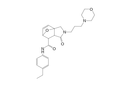 N-(4-ethylphenyl)-3-[3-(morpholin-4-yl)propyl]-4-oxo-10-oxa-3-azatricyclo[5.2.1.0¹,⁵]dec-8-ene-6-carboxamide