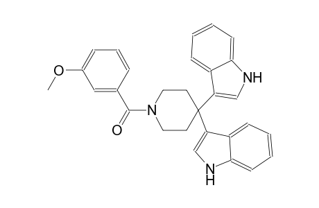 1H-indole, 3-[4-(1H-indol-3-yl)-1-(3-methoxybenzoyl)-4-piperidinyl]-