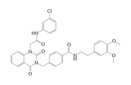 4-[(1-[2-(3-chloroanilino)-2-oxoethyl]-2,4-dioxo-1,4-dihydro-3(2H)-quinazolinyl)methyl]-N-[2-(3,4-dimethoxyphenyl)ethyl]benzamide