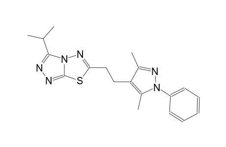 [1,2,4]triazolo[3,4-b][1,3,4]thiadiazole, 6-[2-(3,5-dimethyl-1-phenyl-1H-pyrazol-4-yl)ethyl]-3-(1-methylethyl)-