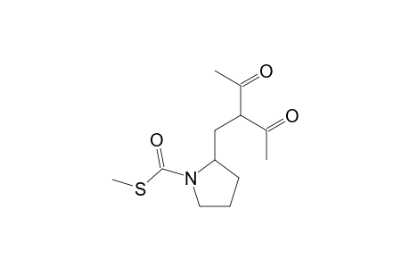 1-Pyrrolidinecarbothioic acid, 2-(2-acetyl-3-oxobutyl)-, methyl ester