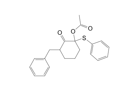 Cyclohexanone, 2-(acetyloxy)-6-(phenylmethyl)-2-(phenylthio)-