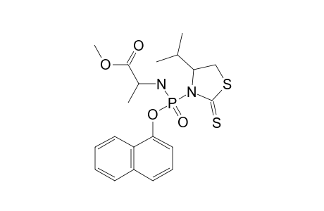 1-NAPHTHYL-N-[(S)-ALANINYL]-[(S)-4-ISOPROPYLTHIAZOLIDINE-2-THIONE]-PHOSPHOROCHLORIDATE;MAJOR_DIASTEREOMER
