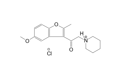 1-[2-(5-methoxy-2-methyl-1-benzofuran-3-yl)-2-oxoethyl]piperidinium chloride