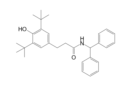 3-(3,5-ditert-butyl-4-hydroxyphenyl)-N-(diphenylmethyl)propanamide
